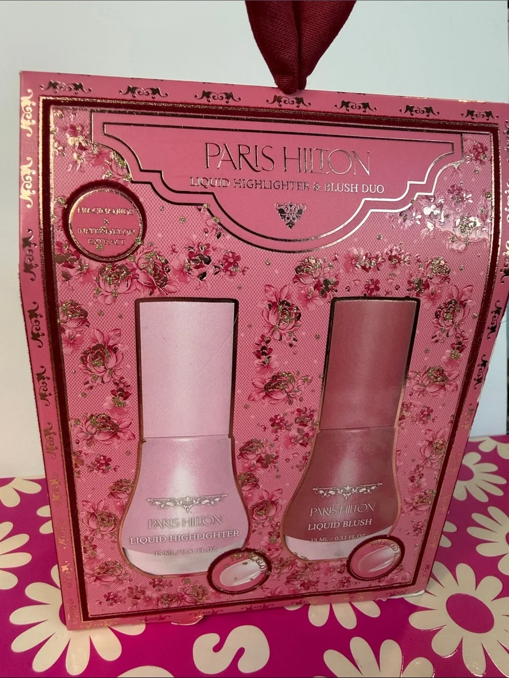 Paris Hilton Pink Liquid Highlighter & Blush Duo - Rose Pink